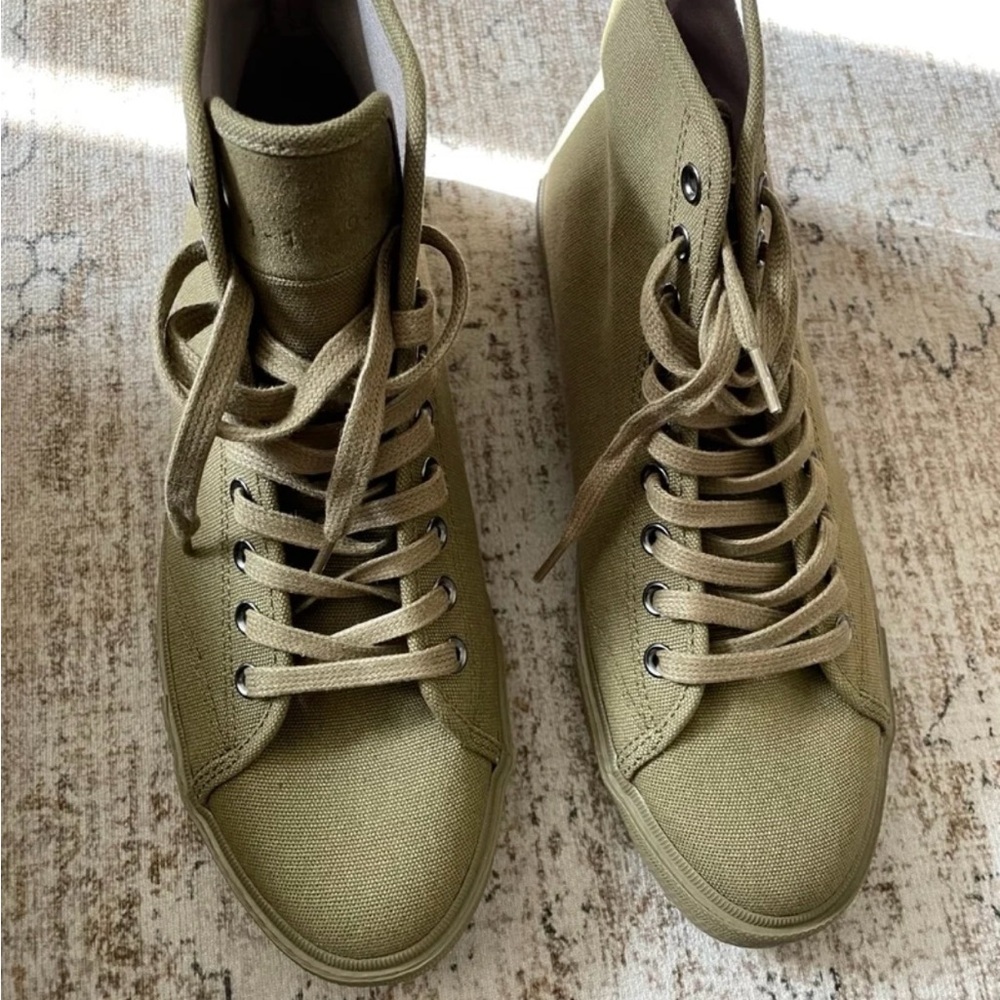 All Saints Men's Green High-Top Sneakers - Picture 2 of 4